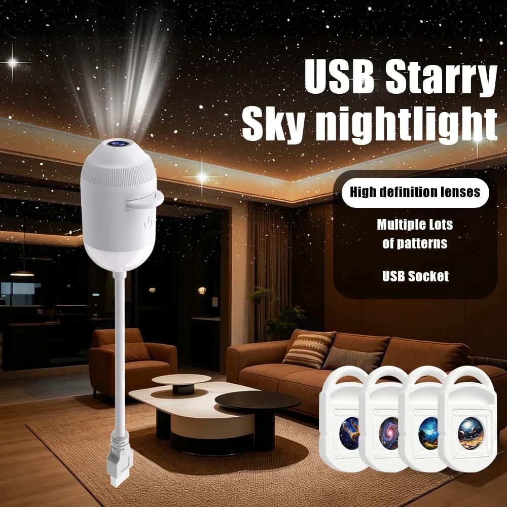 Galaxy Star Projector โ Car & Bedroom Night Light โ image 1